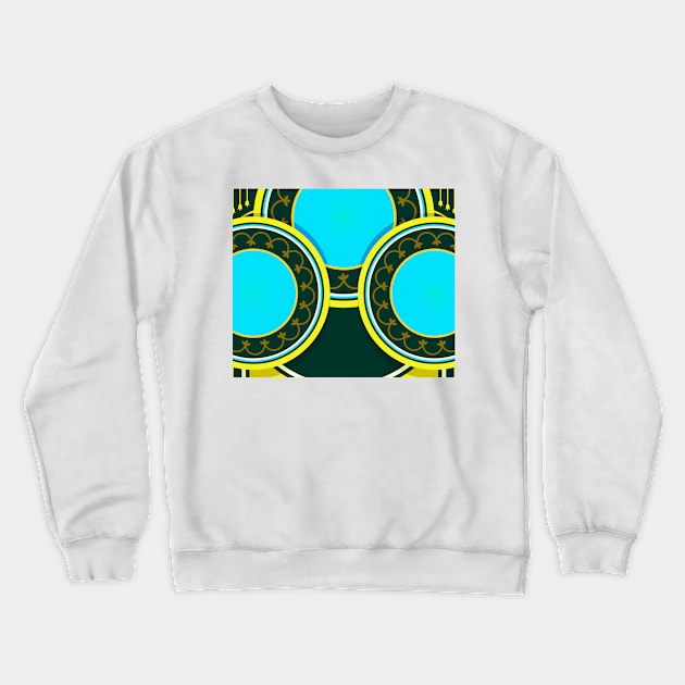 Patterns of the Stained Glass Window Crewneck Sweatshirt by timegraf